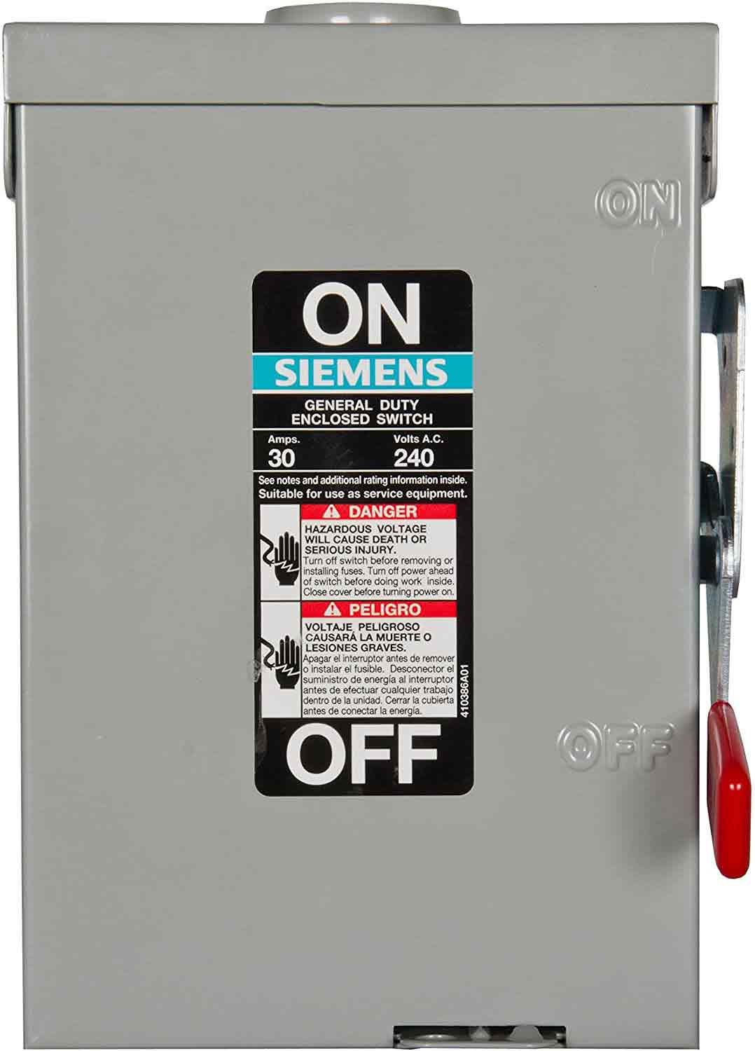 Siemens GF221NR - Fusible Disconnect 30A 240V (NEMA 3R)