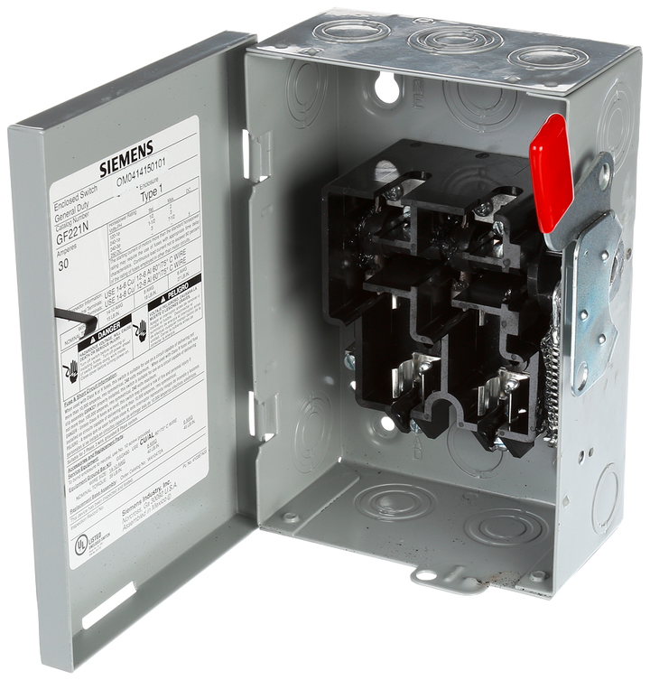 Siemens GF221NR - Fusible Disconnect Switch 30A@240V (100kA AIC)