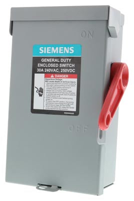 Siemens GF321NA - Fusible Disconnect Switch 30A 240V (100kA AIC)