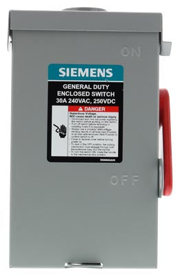 Siemens GF321NRA - Fusible Safety Switch 30A 240V (NEMA 3R, 100kA AIC)