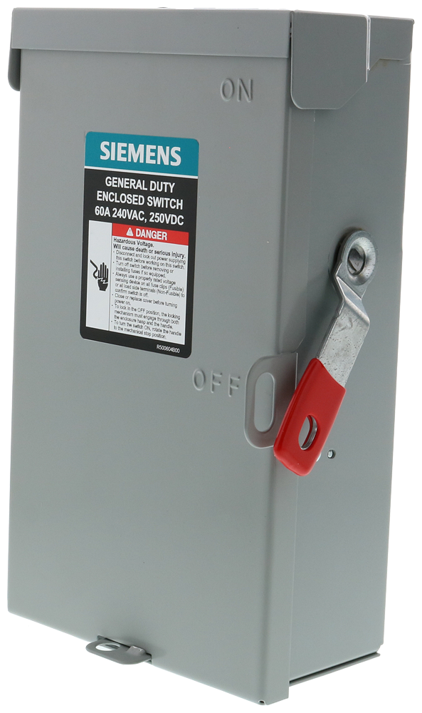 Siemens GF322NA - Fusible Disconnect Switch 60A@240V (100kA AIC, 3-Pole)