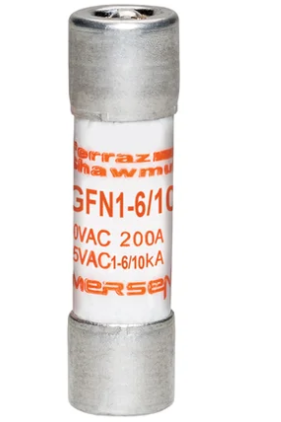 Mersen GFN1-6/10 - GFN Midget Fuse 1A (200kA@250V Interrupt Rating)