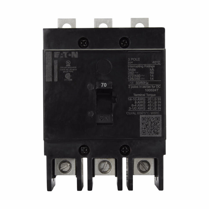 Eaton GHB3070S1 - Molded Case Breaker 70A 480V 3P
