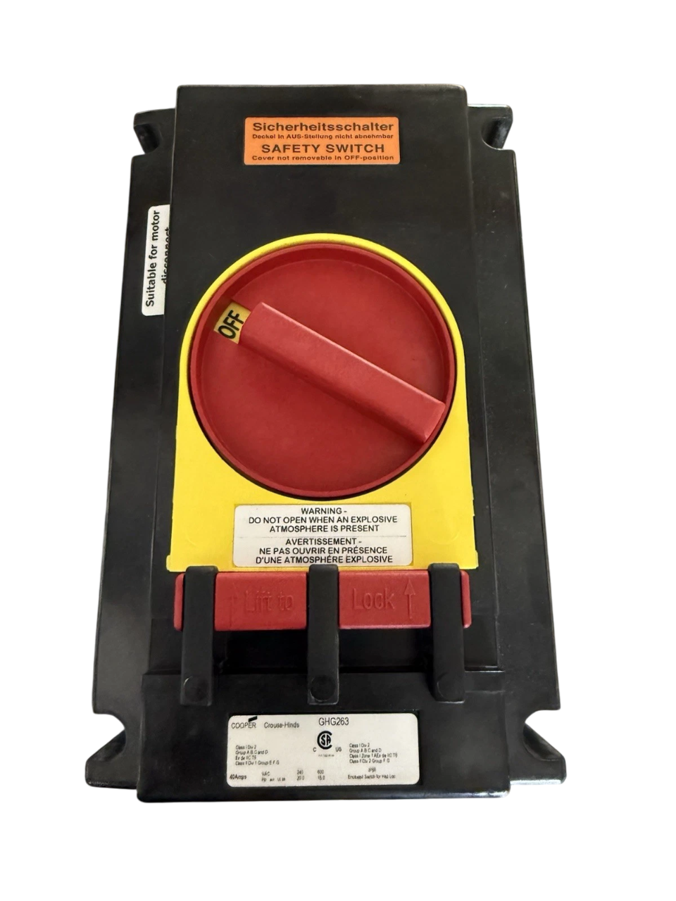 Eaton GHG2622301L0002 - Solid State Protection Switch 125A 600V (3-Pole Bolt-On)