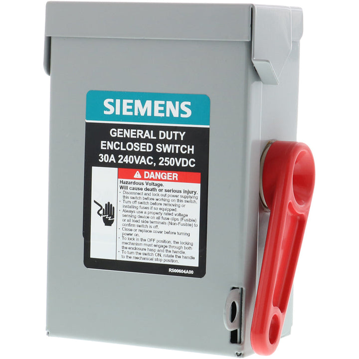 Siemens GNF321A - Non-Fusible Disconnect Switch 240V 30A (3-Pole NEMA 1)
