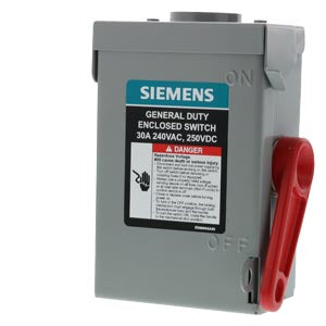 Siemens GNF321RA - Non-Fusible Disconnect Switch 240V AC 30A (3-Pole NEMA 3R)