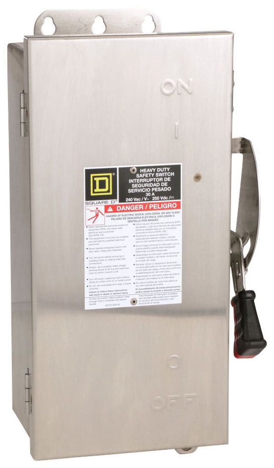 Square D H221DS - Fusible Safety Switch 30A 240V (NEMA 4/4X/5 Enclosure)