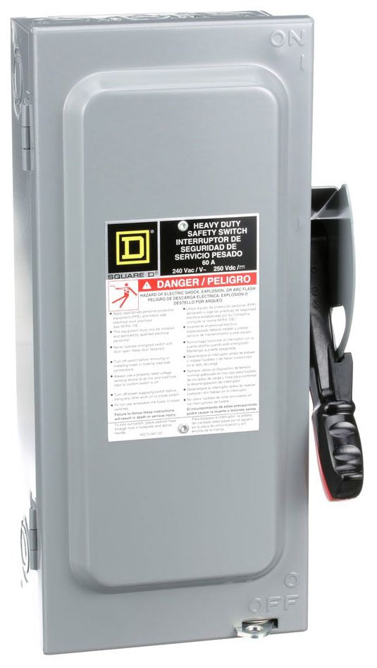 Square D H222N - Fusible Safety Switch 60A 240V (200kA AIC @240V)