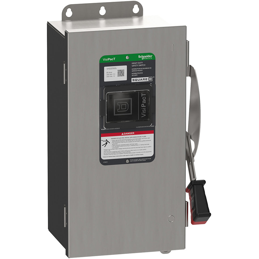Square D H322DS - Fusible Safety Disconnect Switch 600V AC/200A (NEMA 3R Enclosure)