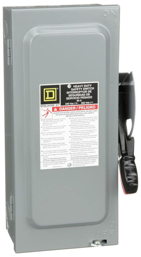 Square D H322N - Fusible Safety Switch 60A@240V (200kA AIC 3-Pole)
