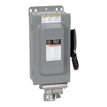 Square D H361AWC - Fusible Safety Switch 600V AC/30A (200kA AIC Rating)