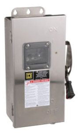 Square D H361DSVW - Fusible Disconnect Switch 600V/30A (200kA AIC, NEMA 4X)