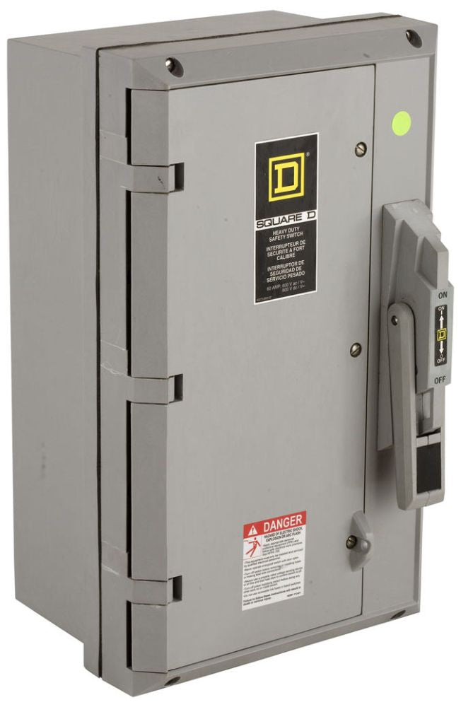 Square D H361DX - Fusible Disconnect Switch 600V/30A (200kA AIC @600V)