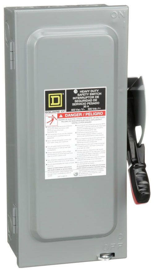 Square D H361N - Fusible Disconnect Switch 600V 30A (200kA AIC)