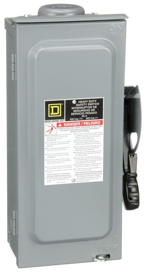 Square D H361NRB - Fusible Safety Switch 600V 30A (200kA AIC @600V)
