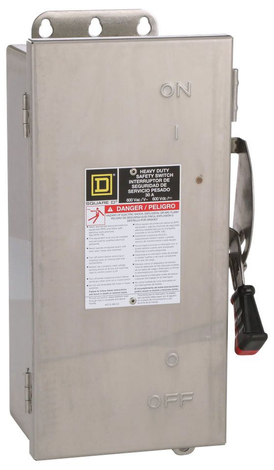 Square D H361SS - Fusible Safety Switch 600V 30A (200kA AIC, NEMA 4/4X/5)