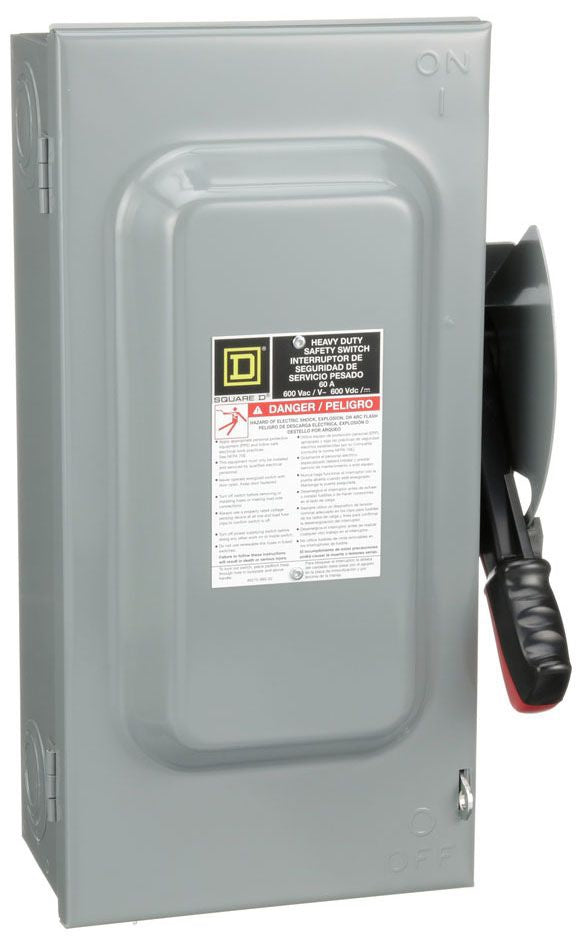 Square D H362N - Fusible Disconnect Switch 600V 60A (200kA AIC @ 600V)
