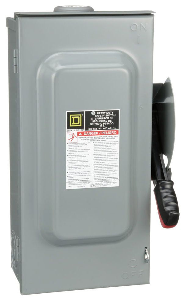 Square D H362NRB - Fusible Disconnect Switch 600V/60A (200kA AIC, NEMA 3R)