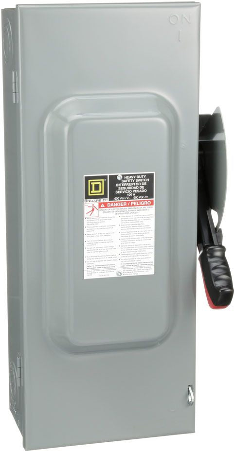 Square D H363 - Fusible Disconnect Switch 600V/100A (200kA AIC @600V)