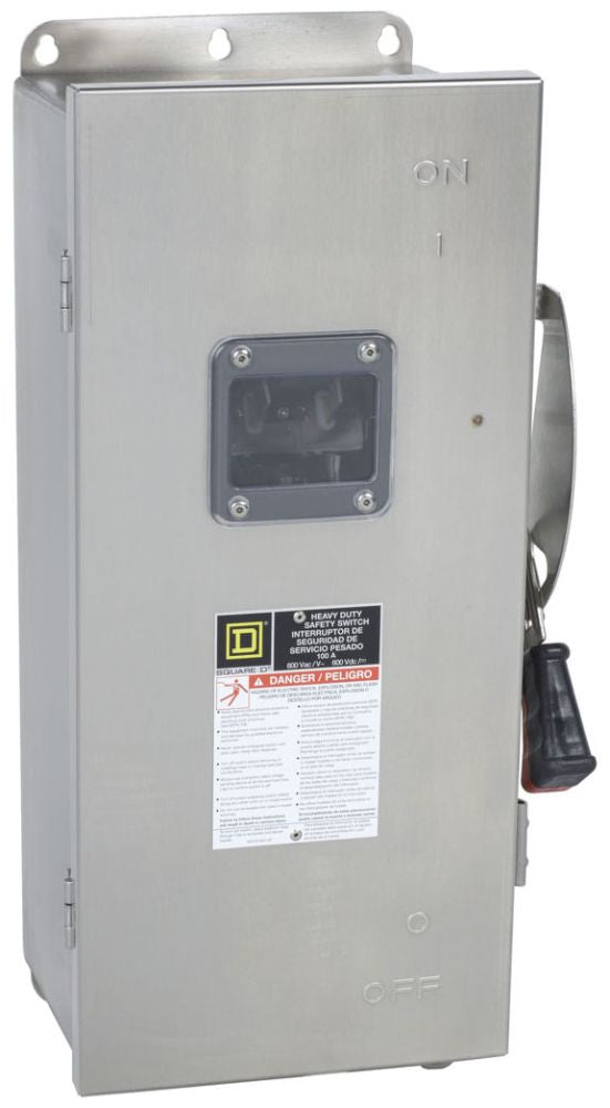 Square D H363DSVW - Fusible Disconnect Switch 600V 100A (200kA AIC @ 600V)