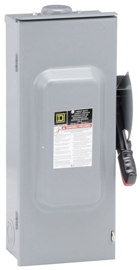 Square D H363NRB - Fusible Disconnect Switch 600V 100A (200kA AIC @600V)