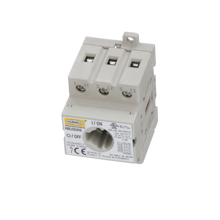 Hubbell HBLDS3RS - Class R Fuse 3A 600V (200kA Interrupt Rating)