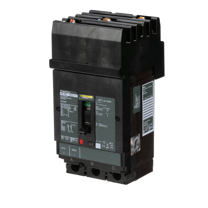 Square D HDA36020 - Molded Case Circuit Breaker 20A 600V 3P