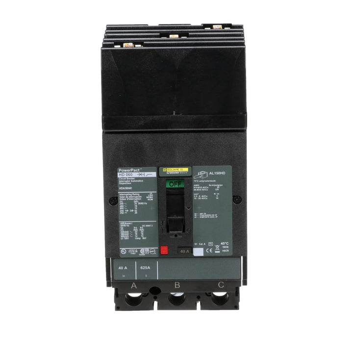 Square D HDA36040 - Molded Case Circuit Breaker 40A 600V 3P