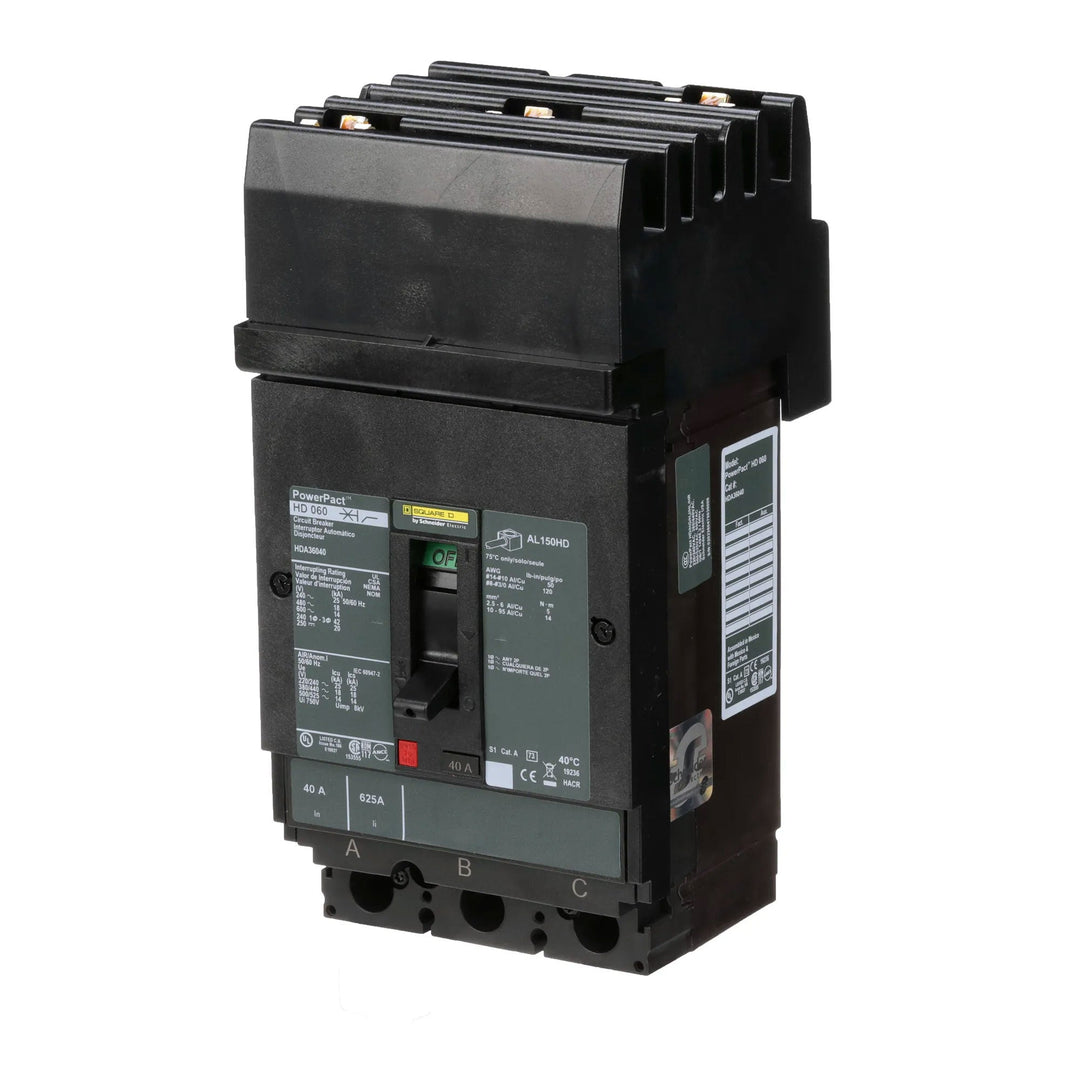 Square D HDA36040 - Molded Case Circuit Breaker 40A 600V 3P