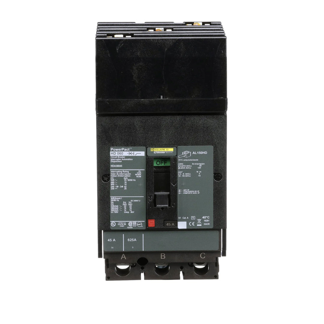 Square D HDA36045 - Molded Case Circuit Breaker 45A 600V 3P