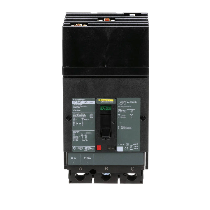 Square D HDA36060 - Molded Case Circuit Breaker 60A 600V 3P