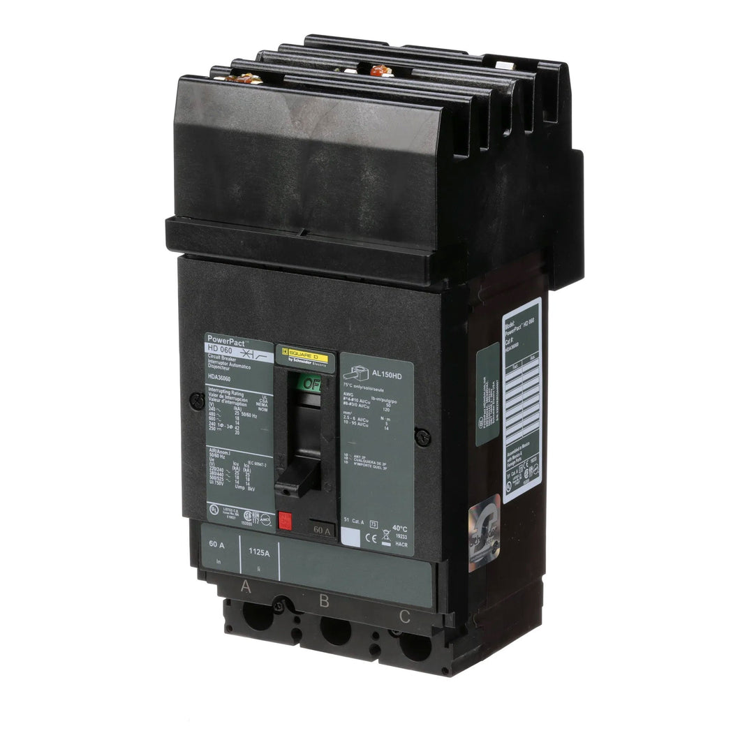 Square D HDA36060 - Molded Case Circuit Breaker 60A 600V 3P