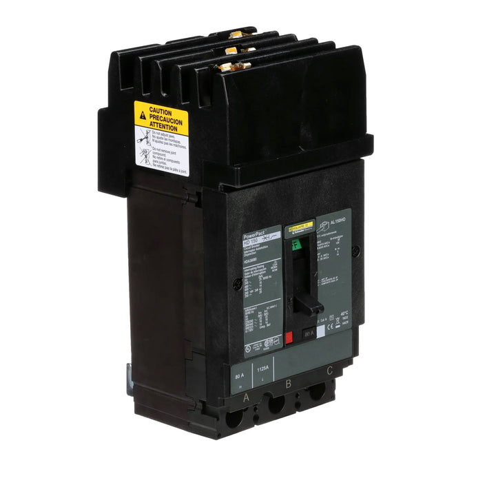 Square D HDA36080 - Molded Case Circuit Breaker 80A 600V 3-Pole