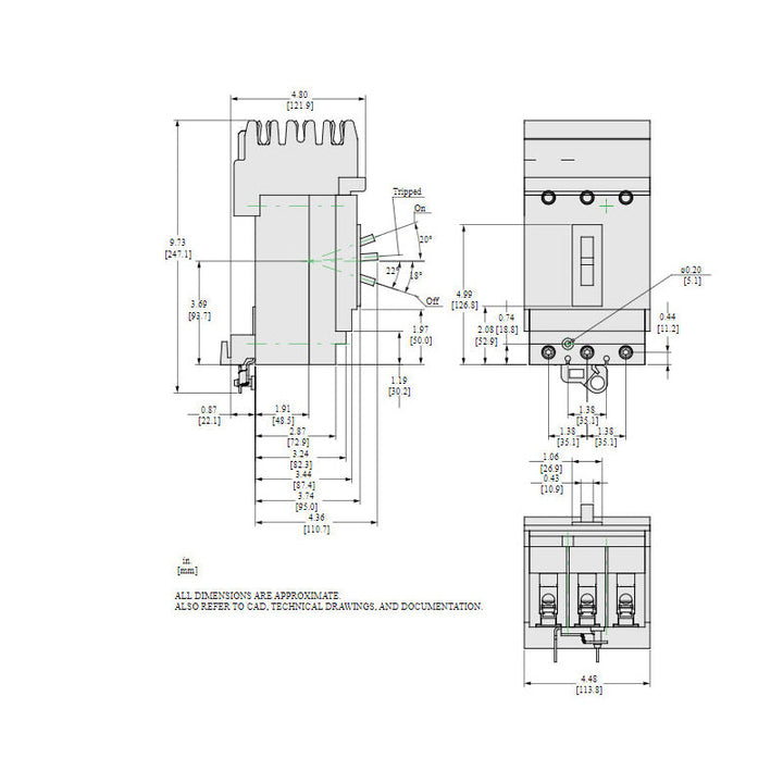 Square D HDA36100U31X - Molded Case Circuit Breaker 100A 600V 3P
