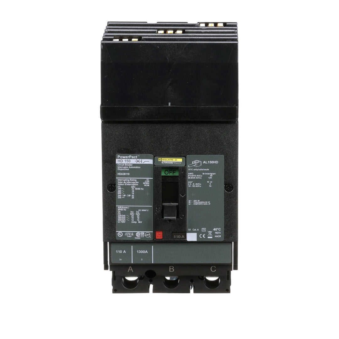 Square D HDA36110 - Molded Case Circuit Breaker 110A 600V 3P
