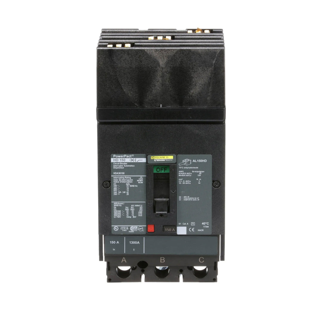 Square D HDA36150 - 3-Pole Circuit Breaker 150A 600V