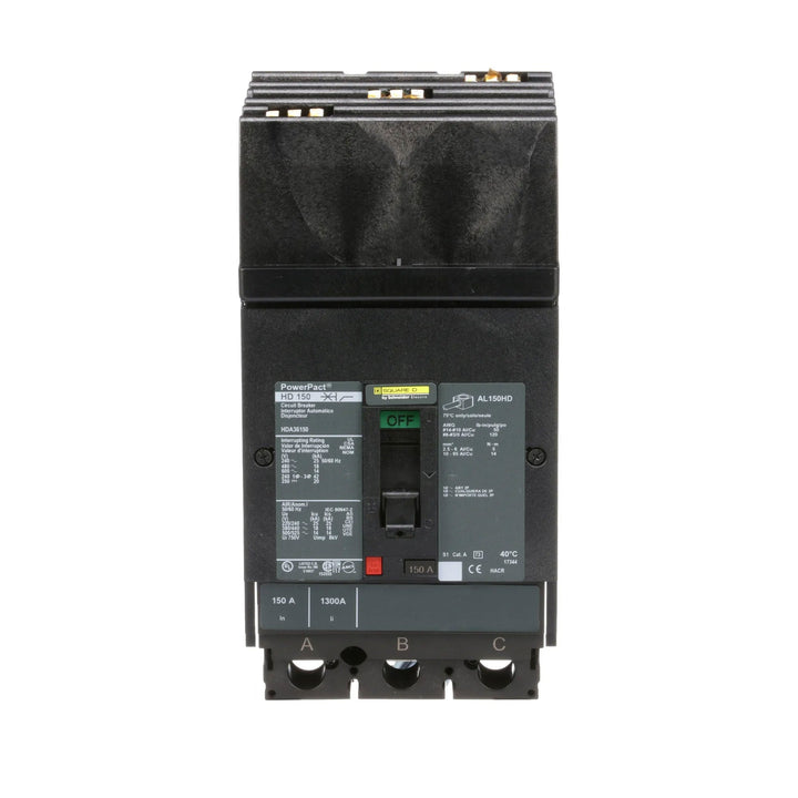 Square D HDA36150 - 3-Pole Circuit Breaker 150A 600V