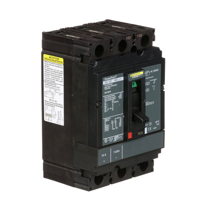 Square D HDL36070 - 3P Circuit Breaker 70A 600V (18kA AIC)