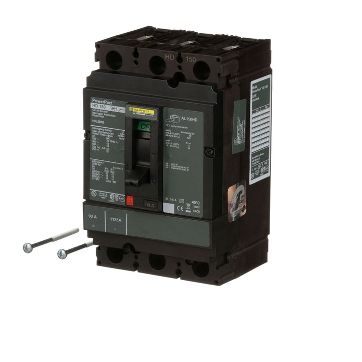 Square D HDL36090 - 3P 90A Circuit Breaker (600V, 18kA AIC)