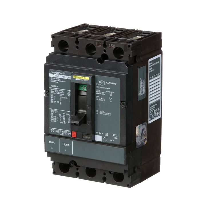 Square D HDL36100 - Molded Case Circuit Breaker 100A 600V 3P