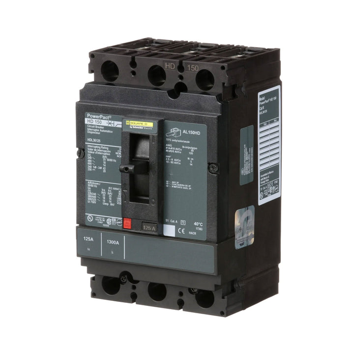 Square D HDL36125 - 3P Circuit Breaker 125A 600V