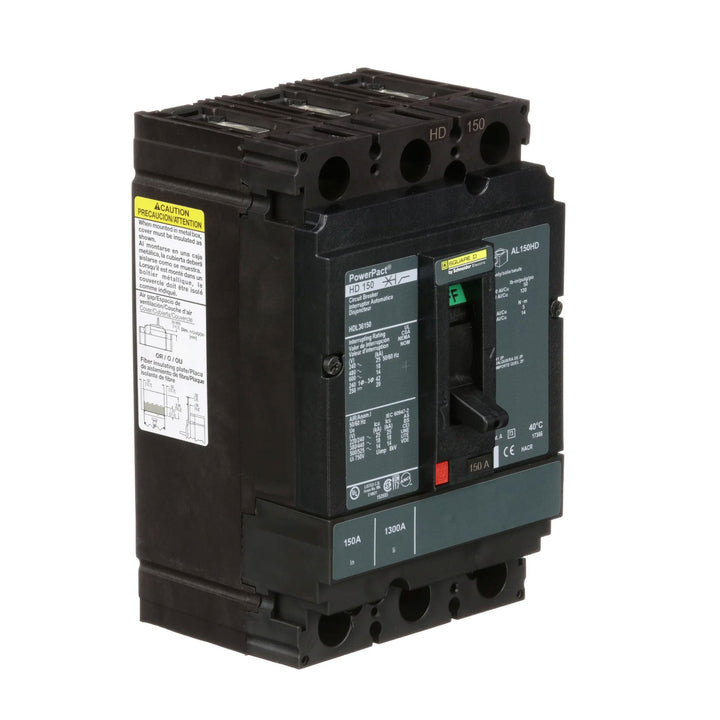 Square D HDL36150 - 3-Pole Circuit Breaker 150A 600V (18kA AIC)