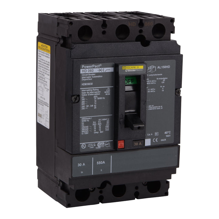 Square D HDM36100U33X - Molded Case 100A 600V (3-Pole Solid State)
