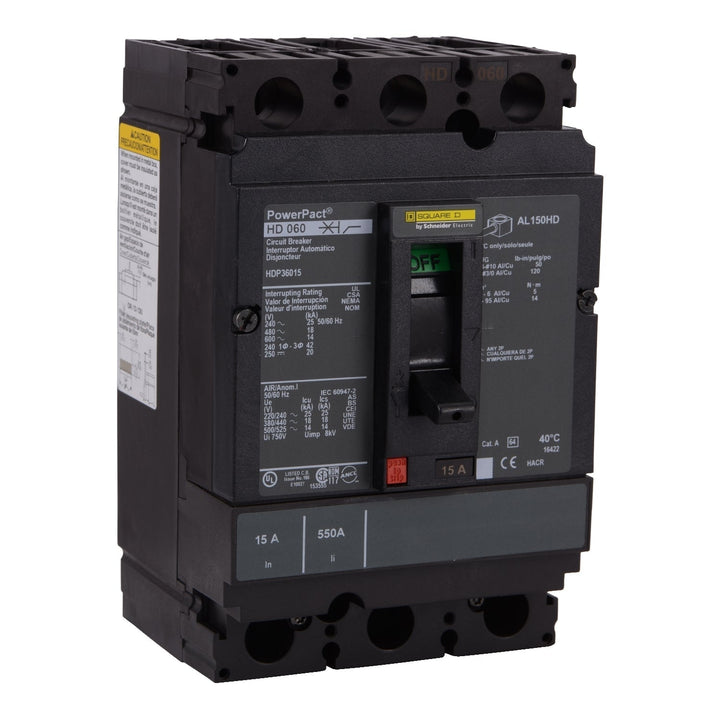 Square D HDP36060 - Molded Case Circuit Breaker 60A 600V 3P