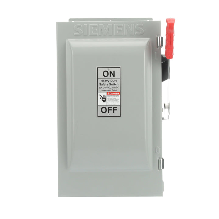 Siemens HF222J - Fusible Disconnect Switch 240V AC / 60A (200kA AIC, NEMA 12)