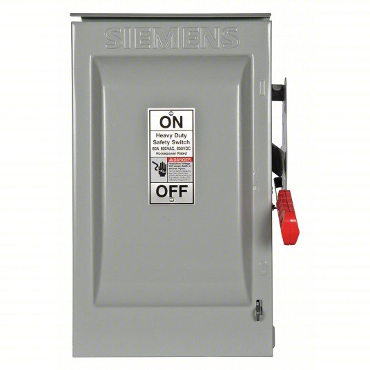 Siemens HF262R Disconnect Switch (Fusible) 60a 600V Nema 3R - Essential Electric Supply