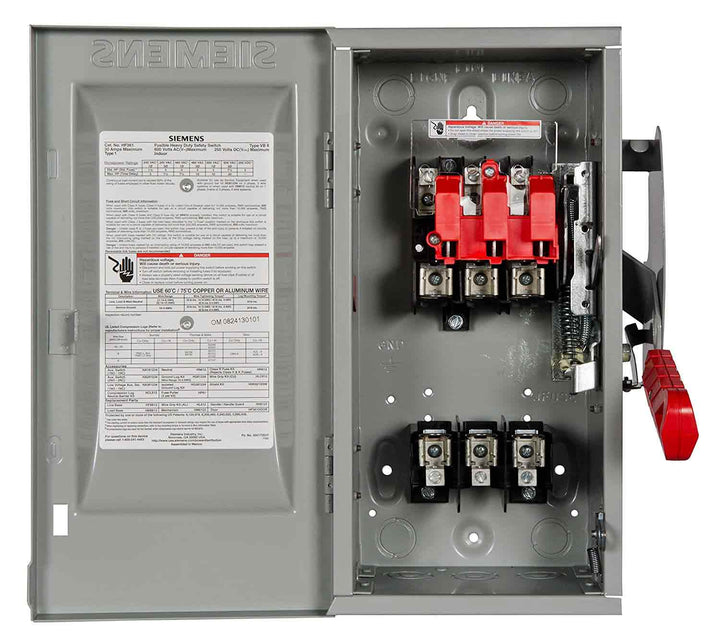 Siemens HF361 - Fusible Disconnect Switch, 30A 600V 3-Pole
