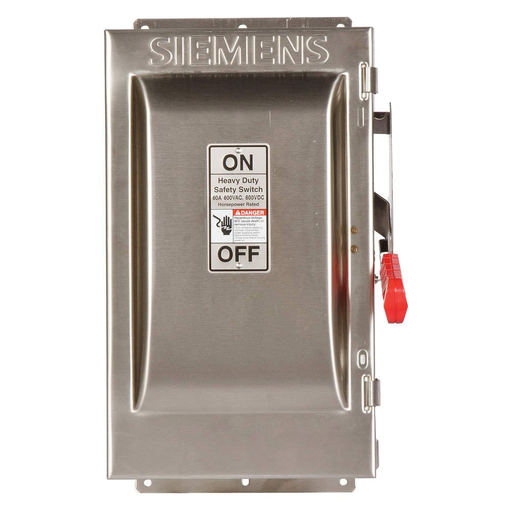 Siemens HF362S - Fusible Disconnect Switch 600V AC / 60A (NEMA 4X, 200kA AIC)