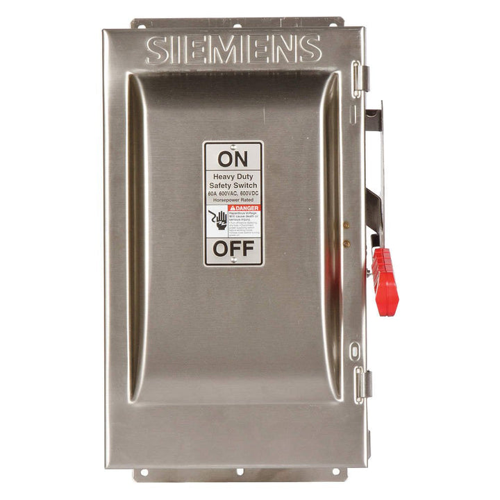 Siemens HF362S - Fusible Disconnect Switch 600V AC / 60A (NEMA 4X, 200kA AIC)
