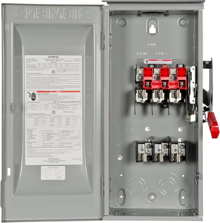 Siemens HF363R - Fusible Disconnect Switch 600V AC 100A (200kA AIC @600V)